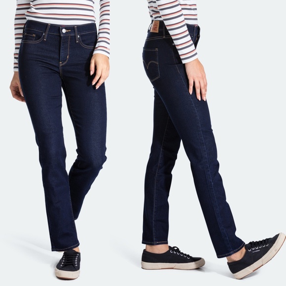 Levi’s 312 Shaping Slim Straight Leg Dark Wash Jeans - Picture 1 of 14